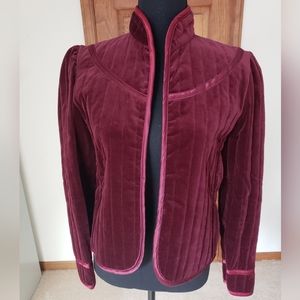 Vintage Cleveland Street Velvet Jacket- Burgundy Sz 13.